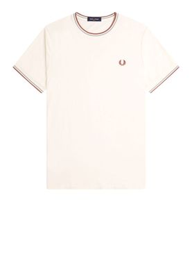 T-shirt Fred Perry Twin Tipped da Uomo - Avorio