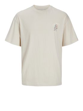 T-shirt Jack e Jones Harge Printed da Uomo - Avorio