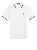 polo fred perry twin tipped da uomo - bianco