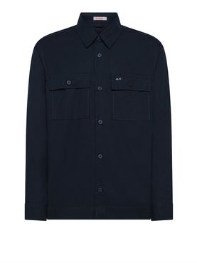 Camicia Casual Sun68 Overshirt da Uomo - Blu