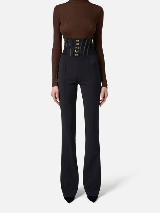 Elisabetta Franchi Women's Paw Pants - Black | Zedstore