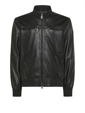 Peuterey Lederjacke Schwarz - Herren