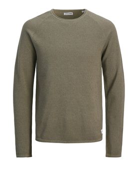 Maglione Uomo Jack &amp; Jones, Collo Alto In Puro Cotone, Maglia Grossa, Taglie S-2XL, 2 Colori
