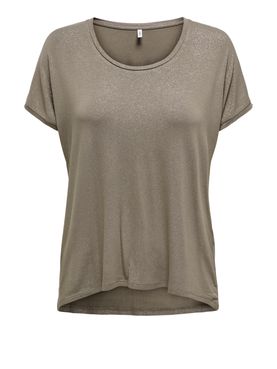 T-shirt Only Carrie Glitter da Donna - Marrone