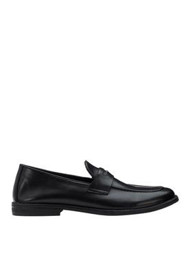 Guardiani Connect Low Leather Loafers for Men - Black