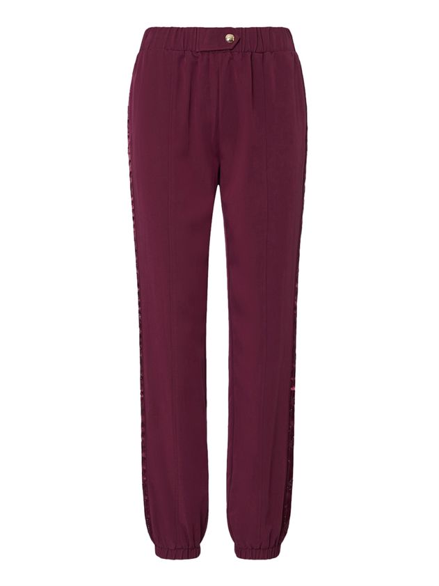 Pantalone Jogger Liu Jo da Donna - Bordeaux | Zedstore