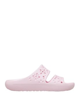Crocs Classic Floral Cut Out Low Sandalw by Women - Pink
