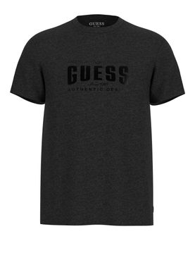 T-shirt Guess Bsc Tradition da Uomo - Nero