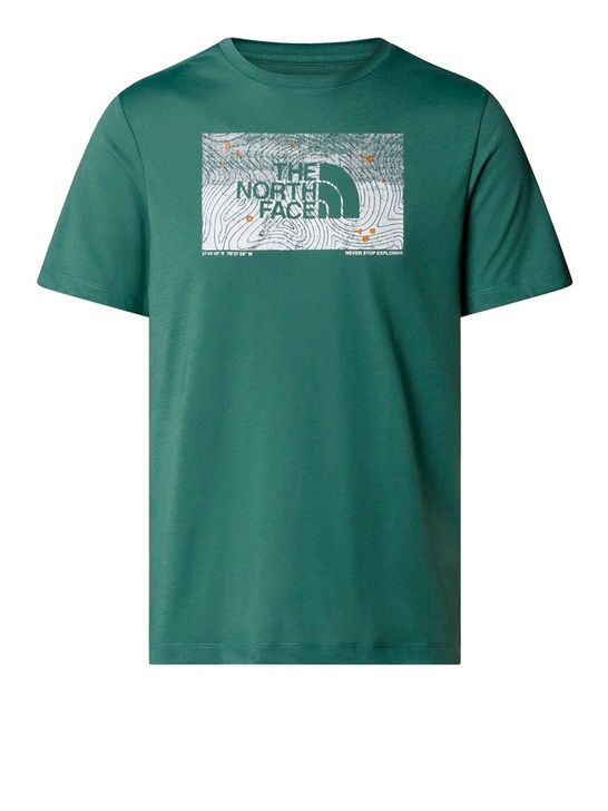 Tシャツ・カットソー THE NORTH FACE Men T-shirt Green NF0A2TX5 I0P1 The North Face Men's Size Small Neon Green Logo Graphic T