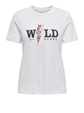 Only Henny Damen-T-Shirt - Weiß