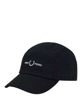 Berretto con Visiera Fred Perry 5 Panel Flp Twill Unisex - Nero