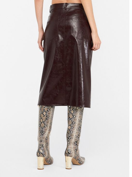 Gonna Longuette Liu Jo Ecopelle da Donna Bordeaux Zedstore