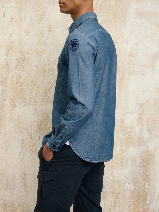 Camicia Blauer Uomo Camicia Jeans Blauer Camicia Jeans Blauer