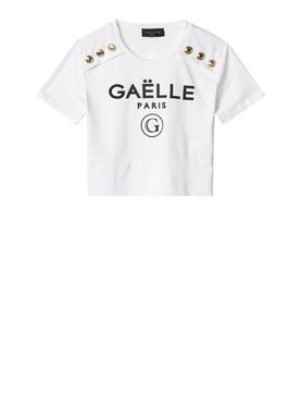 Gaelle Women's Crop T-shirt - White
