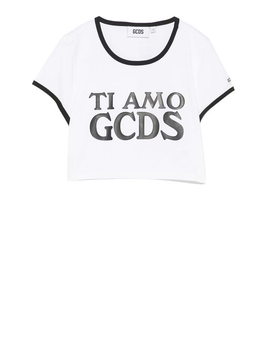 Tシャツ・カットソー GCDS Woman T-Shirt White A2OW2318JA2 10 Gcds T-shirt White - Women's | Zedstore